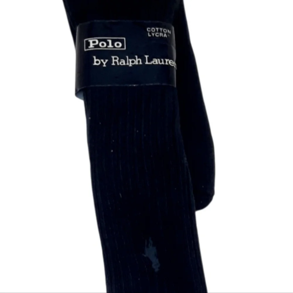 Mens Polo Ralph Lauren Ribbed Crew Socks. Black Size XL